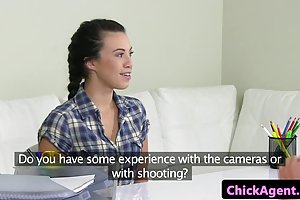 Masseur cums in pussy cute girlfriend
