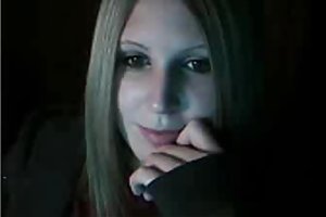 Pretty blonde girl masturbates sweet pussy outdoors