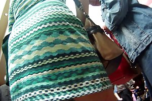 Slender lesbians piss during rough sex