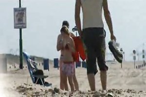 Incendiary sex fragile blonde with unshaven guy on the floor
