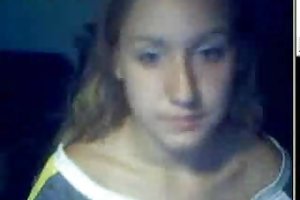 Luba with a friend in the bedroom