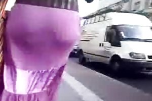 Undressing on the street